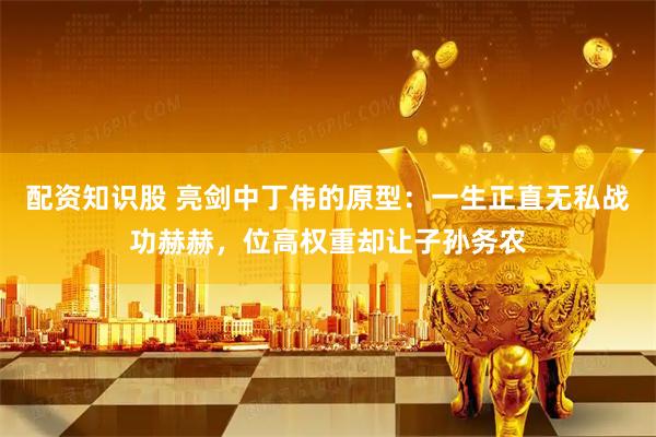 配资知识股 亮剑中丁伟的原型：一生正直无私战功赫赫，位高权重却让子孙务农