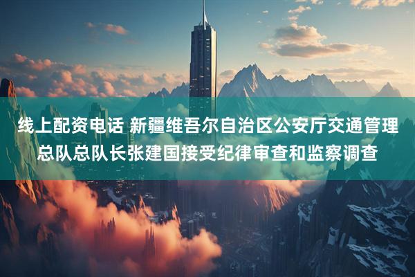 线上配资电话 新疆维吾尔自治区公安厅交通管理总队总队长张建国接受纪律审查和监察调查